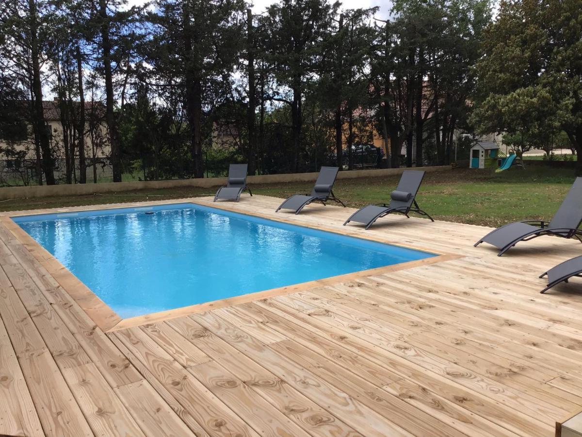 Gite Les Oliviers 10 Pers Piscine Au Calme 4 Etoiles Saint-Laurent-la-Vernède Kültér fotó